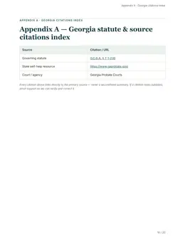 Citations index page of the Georgia guide