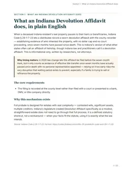 Plain-English overview page of the Indiana guide