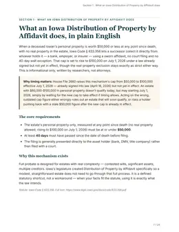 Plain-English overview page of the Iowa guide