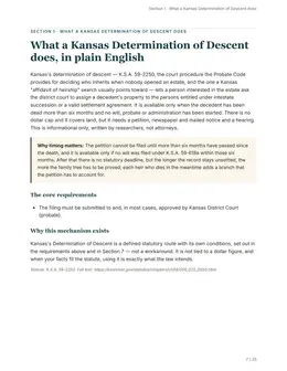 Plain-English overview page of the Kansas guide