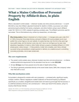 Plain-English overview page of the Maine guide