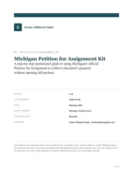Cover & key facts page of the Michigan kit