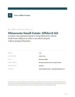 Cover & key facts page of the Minnesota kit