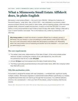 Plain-English overview page of the Minnesota kit