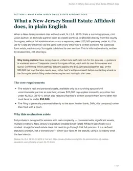Plain-English overview page of the New Jersey guide