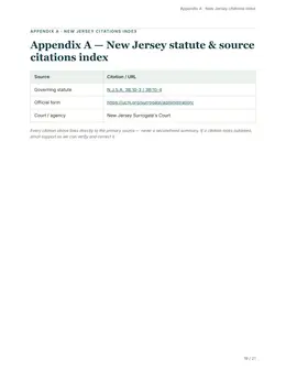 Citations index page of the New Jersey guide