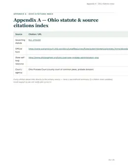Citations index page of the Ohio kit
