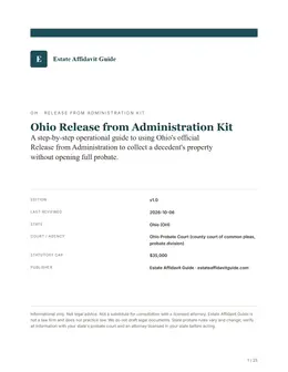 Cover & key facts page of the Ohio kit