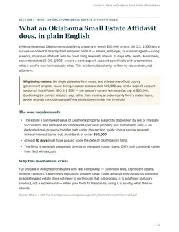 Plain-English overview page of the Oklahoma guide