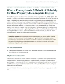 Plain-English overview page of the Pennsylvania guide