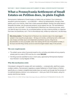 Plain-English overview page of the Pennsylvania guide