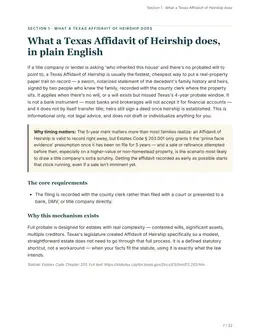 Plain-English overview page of the Texas guide