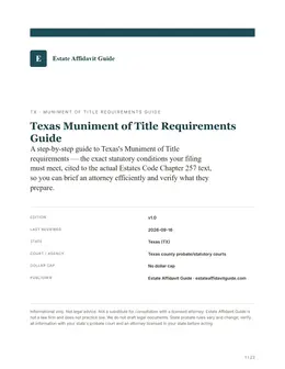 Cover & key facts page of the Texas guide