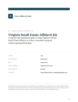 Cover & key facts page of the Virginia kit