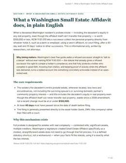 Plain-English overview page of the Washington guide