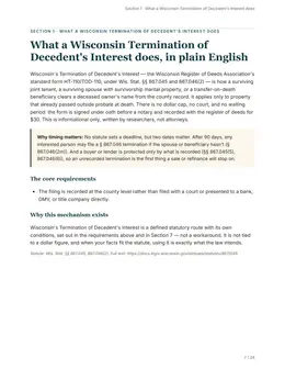 Plain-English overview page of the Wisconsin guide